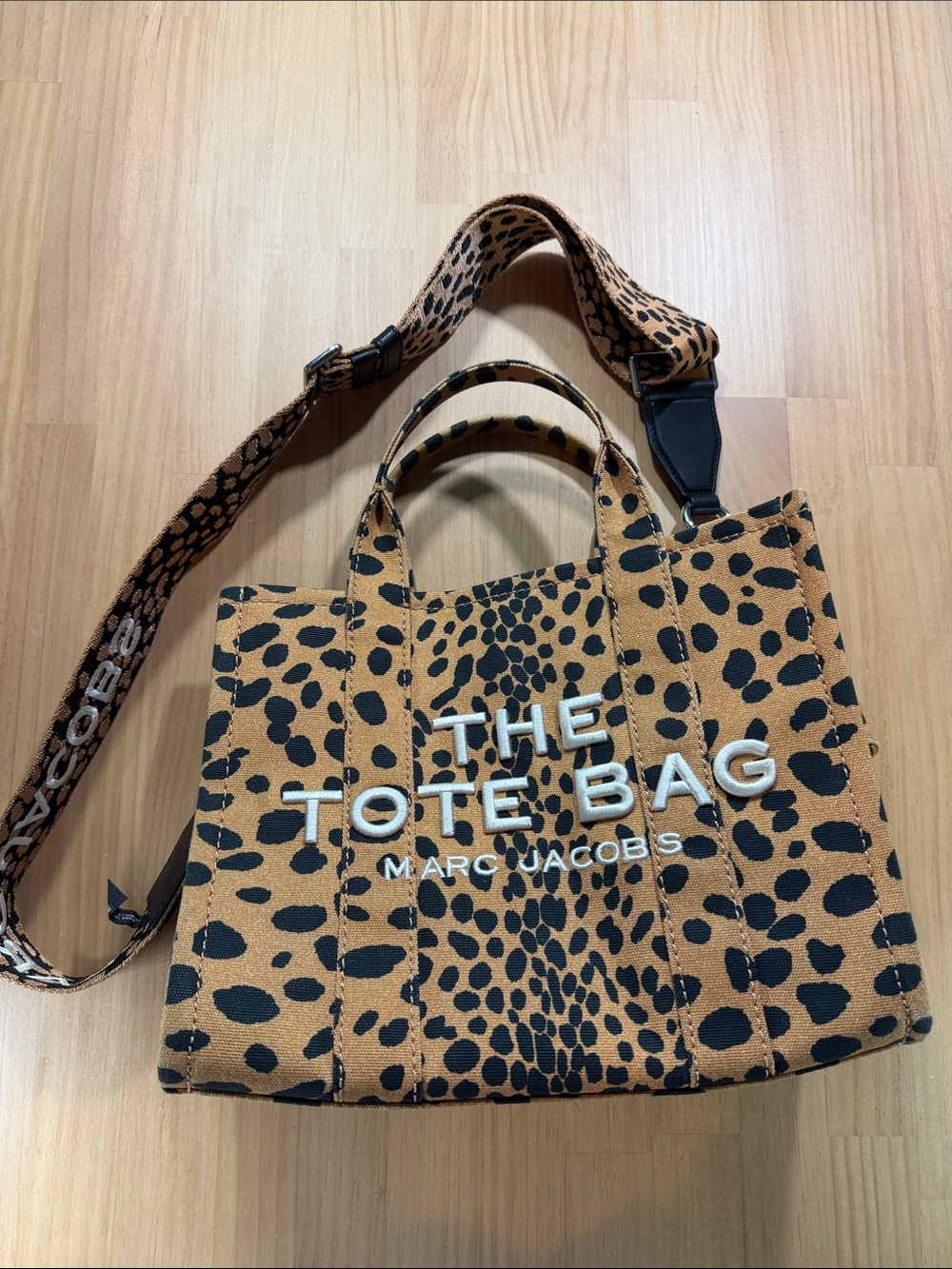 Marc Jacobs Leopard Print Canvas Tote